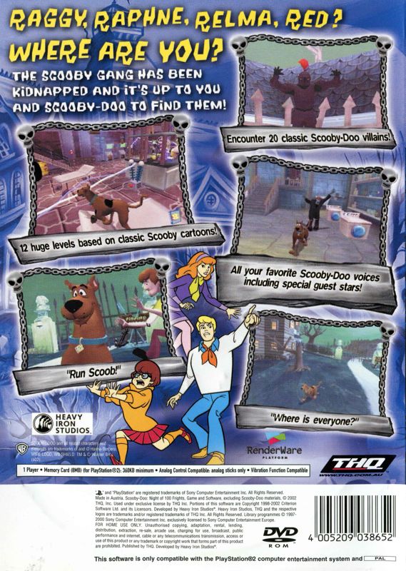 Back Cover for Scooby-Doo!: Night of 100 Frights (PlayStation 2)