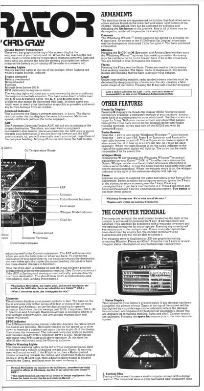 Manual for Infiltrator (ZX Spectrum): Side A - Right