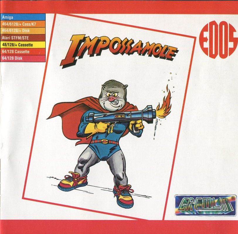 Front Cover for Impossamole (Amiga and Amstrad CPC and Atari ST and ZX Spectrum) (EDOS release)
