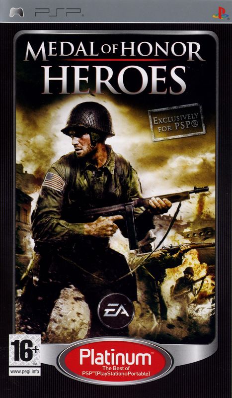 Front Cover for Medal of Honor: Heroes (PSP) (Platinum release)