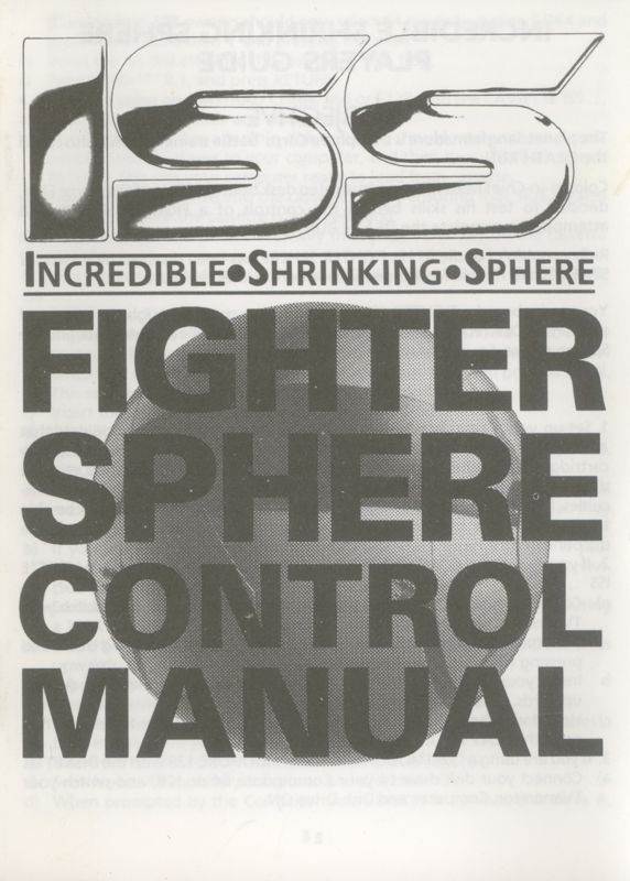 Manual for Incredible Shrinking Sphere (ZX Spectrum): Front