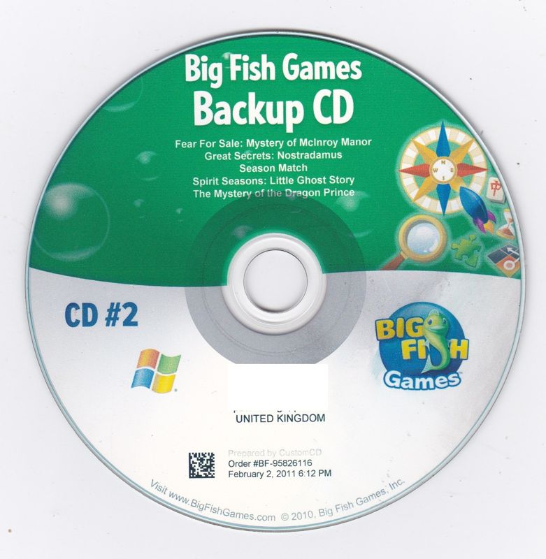 Media for Big Fish Games: Customer CDs (Windows)