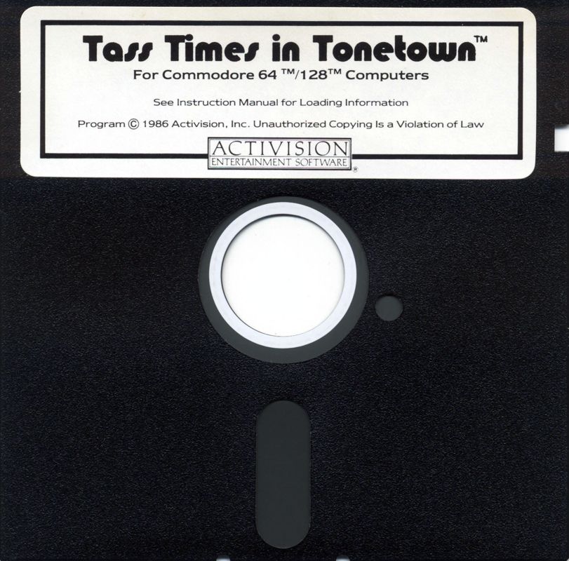 Media for Tass Times in Tonetown (Commodore 64) (European hard plastic box)