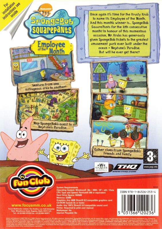 SpongeBob SquarePants: Employee of the Month cover or packaging ...