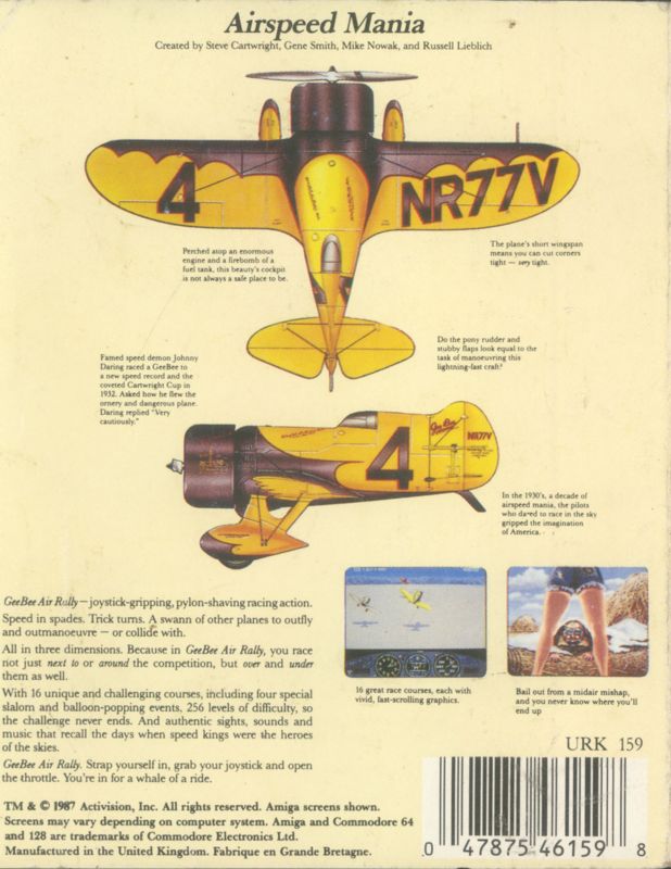 Gee Bee Air Rally cover or packaging material - MobyGames