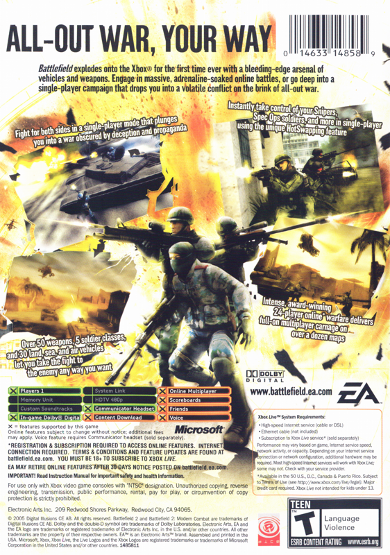 Persoonlijk Gepensioneerd Naleving van Battlefield 2: Modern Combat cover or packaging material - MobyGames