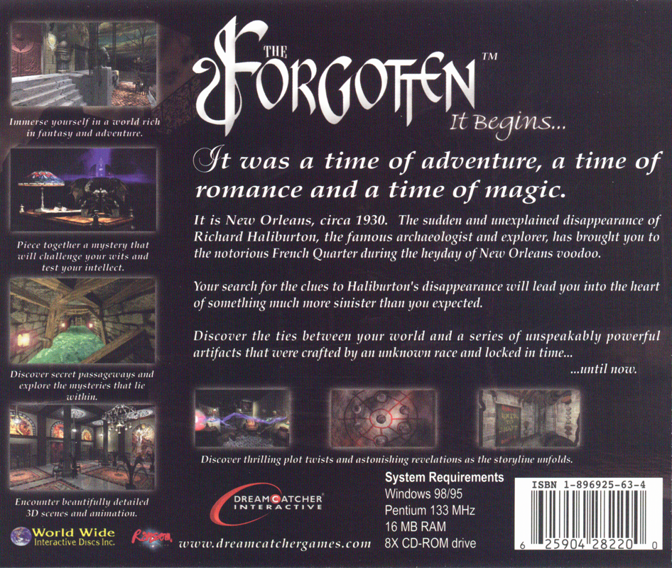 Other for The Forgotten: It Begins (Windows): Jewel Case - Back