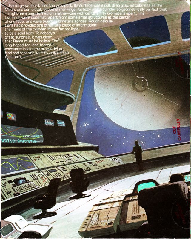 Inside Cover for Rendezvous with Rama (Apple II): 1st Flap-Left
