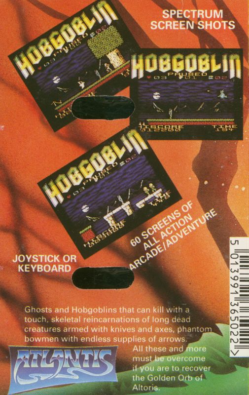Back Cover for Hobgoblin (ZX Spectrum)