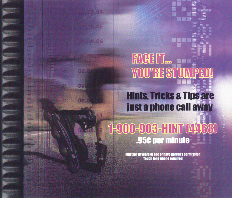 Inside Cover for X-Bladez: Inline Skater (PlayStation)