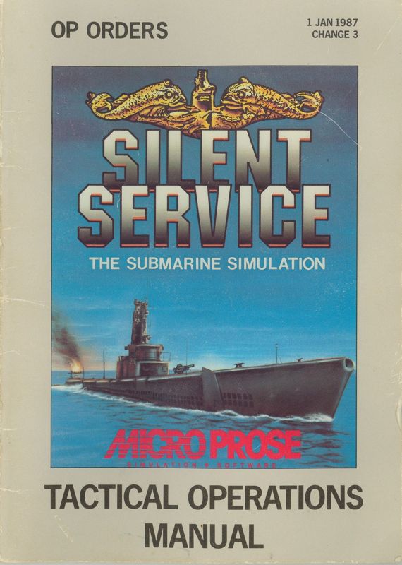 Manual for Silent Service (Commodore 64): Front