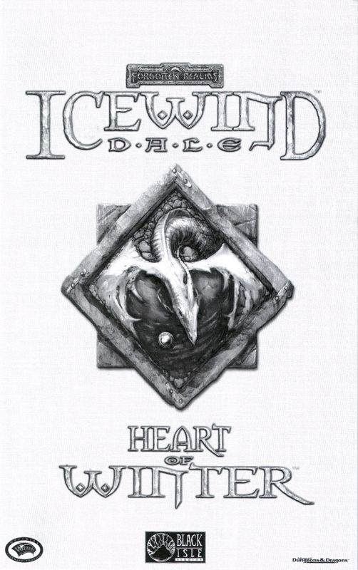 Reference Card for Icewind Dale: Heart of Winter (Windows): Front
