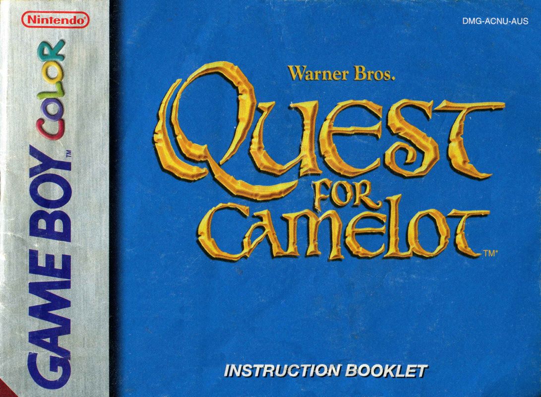 Manual for Quest for Camelot (Game Boy Color): Front