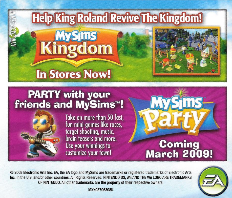 Advertisement for SimAnimals (Nintendo DS): Front