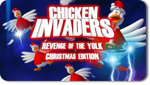 Front Cover for Chicken Invaders: Revenge of the Yolk - Christmas Edition (Windows) (Oberon Media release)