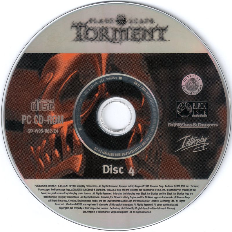 Media for Planescape: Torment (Windows): Disc 4