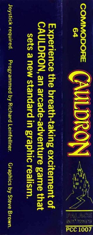 Back Cover for Cauldron (Commodore 64)