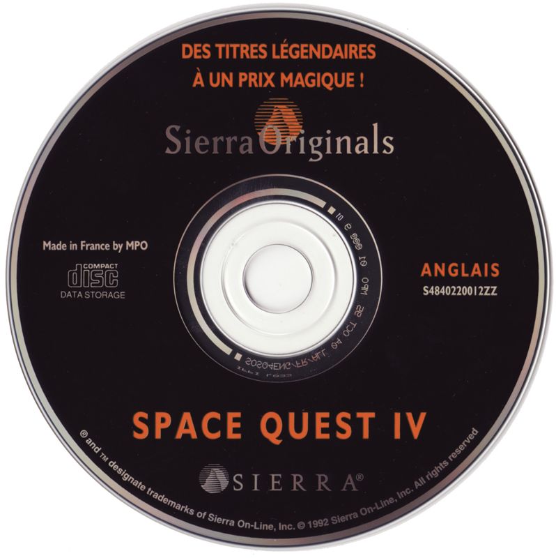 Media for Space Quest IV: Roger Wilco and the Time Rippers (DOS and Windows 3.x) (Sierra Originals Release)