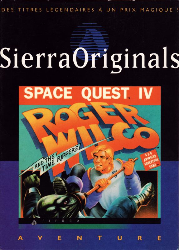 Front Cover for Space Quest IV: Roger Wilco and the Time Rippers (DOS and Windows 3.x) (Sierra Originals Release)