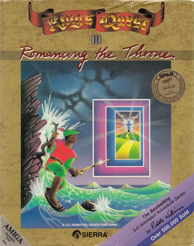 Front Cover for King's Quest II: Romancing the Throne (Amiga) (Alternate Disk design)