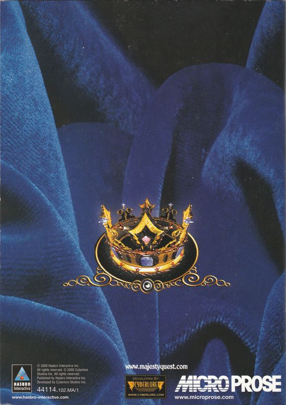 Manual for Majesty: The Fantasy Kingdom Sim (Windows): Back