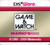 Front Cover for Game & Watch: Mario's Cement Factory (Nintendo DSi)
