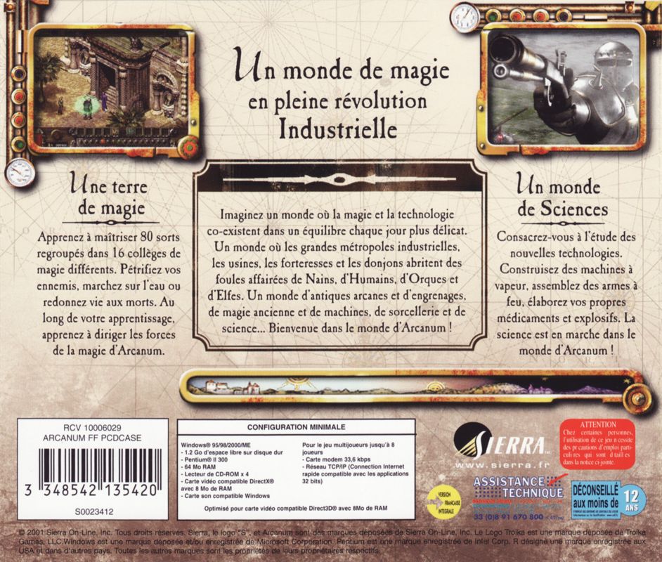 Other for Arcanum: Of Steamworks & Magick Obscura (Windows) (Limited Print with soundtrack): Jewel Case - Back