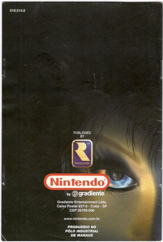 Manual for Perfect Dark (Nintendo 64): Back