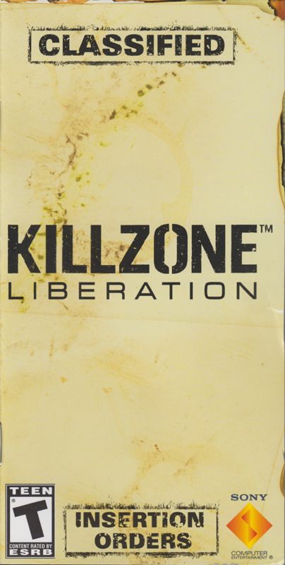 Manual for Killzone: Liberation (PSP) (Greatest Hits release): Front