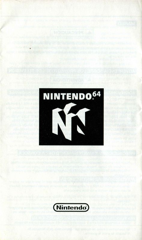 Other for Milo's Astro Lanes (Nintendo 64): Consumer information booklet - back