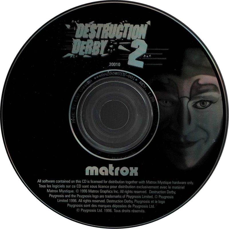 Media for Destruction Derby 2 (DOS and Windows) (Bundled with the Matrox Mystique graphics card)