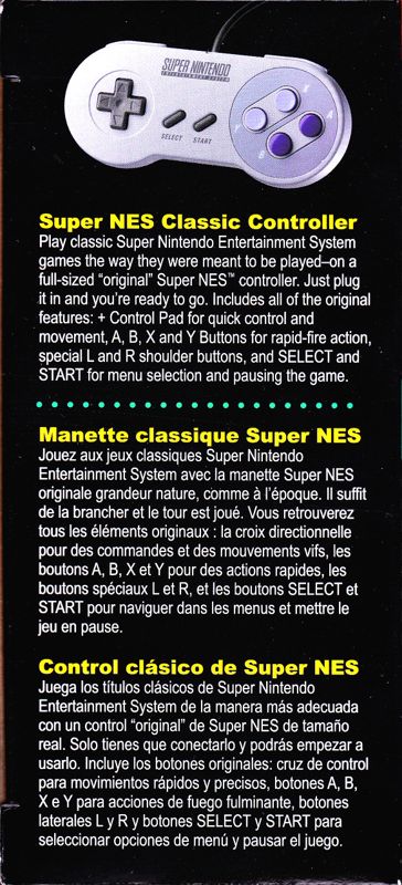 Spine/Sides for Super Nintendo Entertainment System: Super NES Classic Edition (Dedicated console): Left