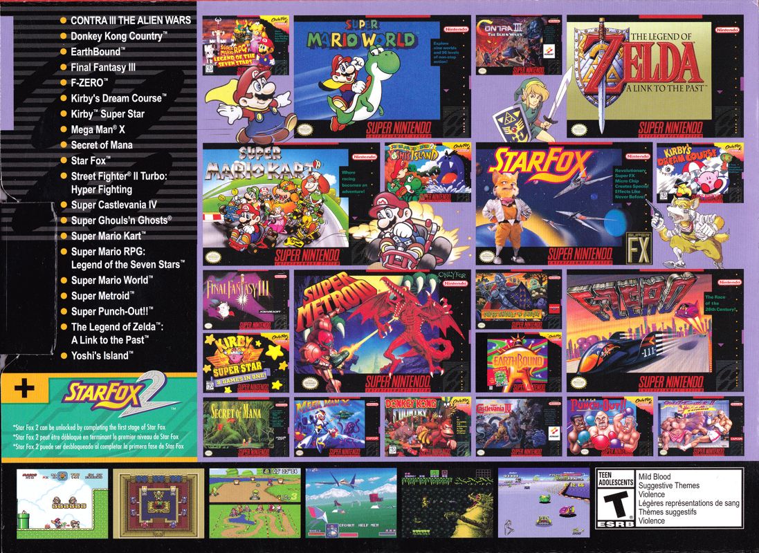 Back Cover for Super Nintendo Entertainment System: Super NES Classic Edition (Dedicated console)