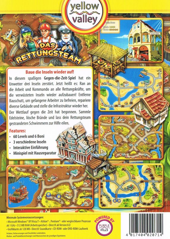 Back Cover for Rescue Team (Windows) (Yellow Valley release)