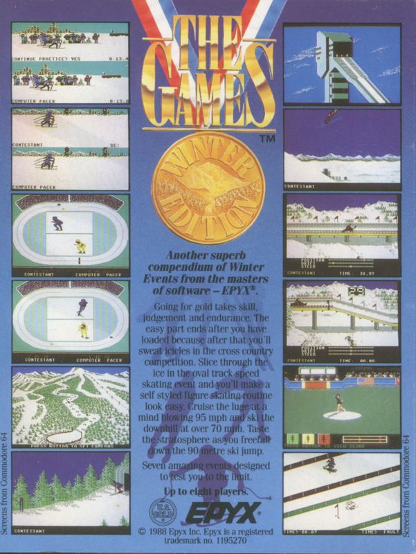 Back Cover for The Games: Winter Edition (ZX Spectrum)