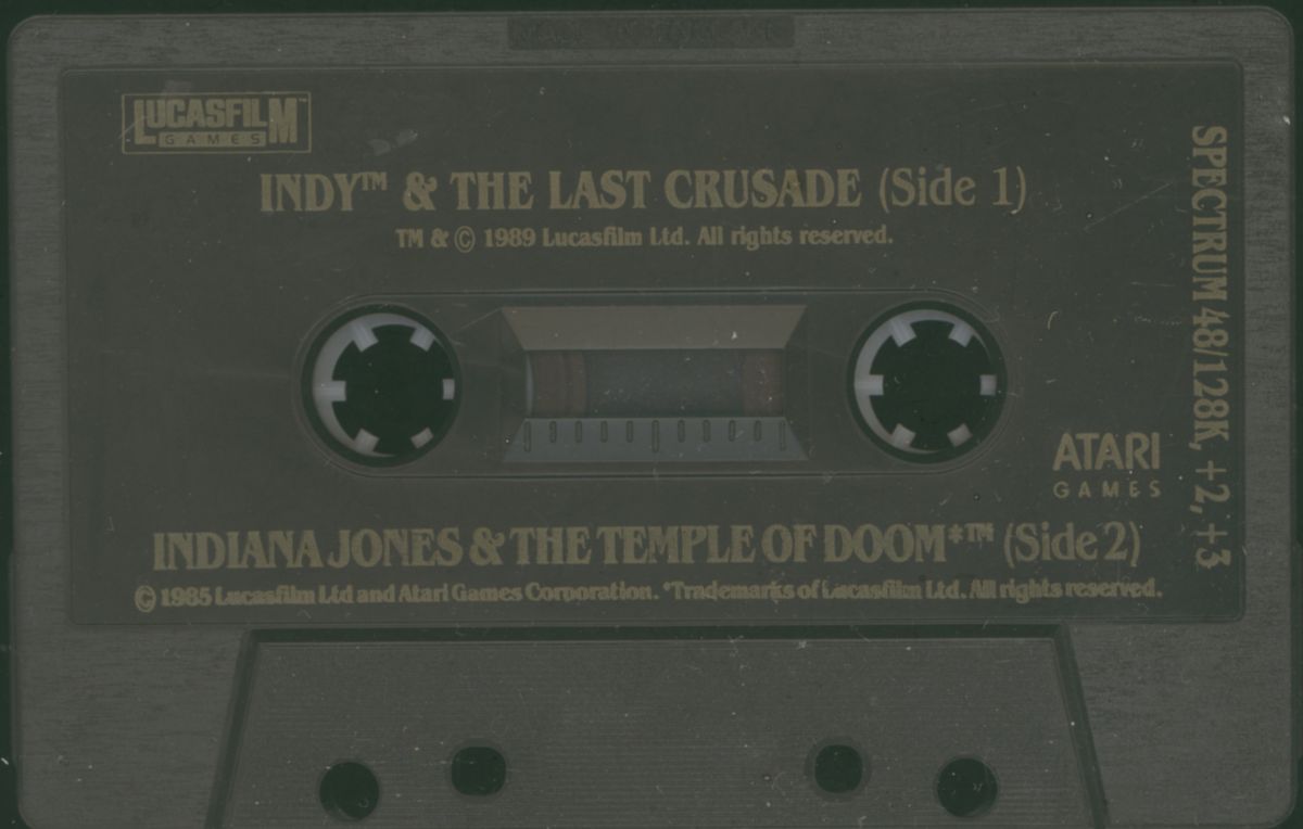 Media for Indiana Jones and the Last Crusade: The Action Game / Indiana Jones and the Temple of Doom (ZX Spectrum)