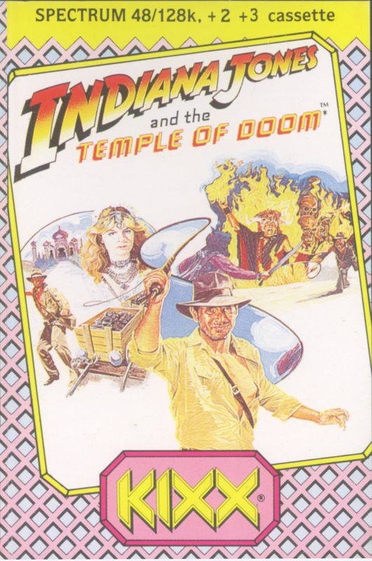 Front Cover for Indiana Jones and the Temple of Doom (ZX Spectrum) (Kixx budget release)