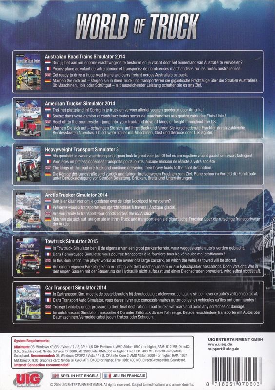 Back Cover for World of Truck (Windows)