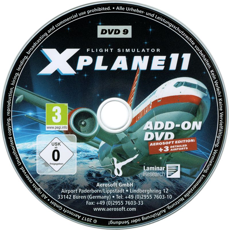 Media for X-Plane 11 (Aerosoft Edition) (Linux and Macintosh and Windows): Disc 9/9