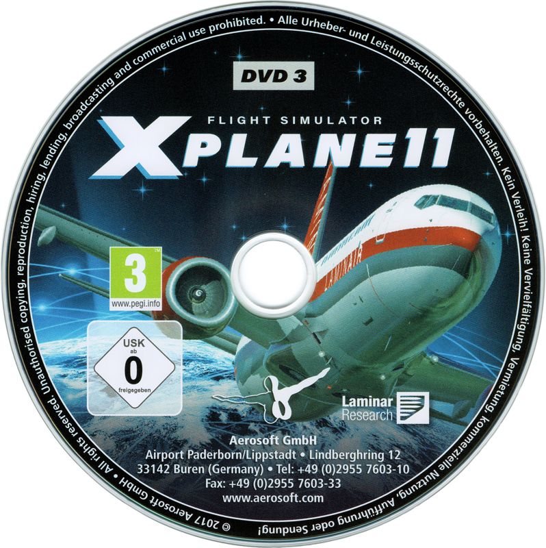 Media for X-Plane 11 (Aerosoft Edition) (Linux and Macintosh and Windows): Disc 3/9