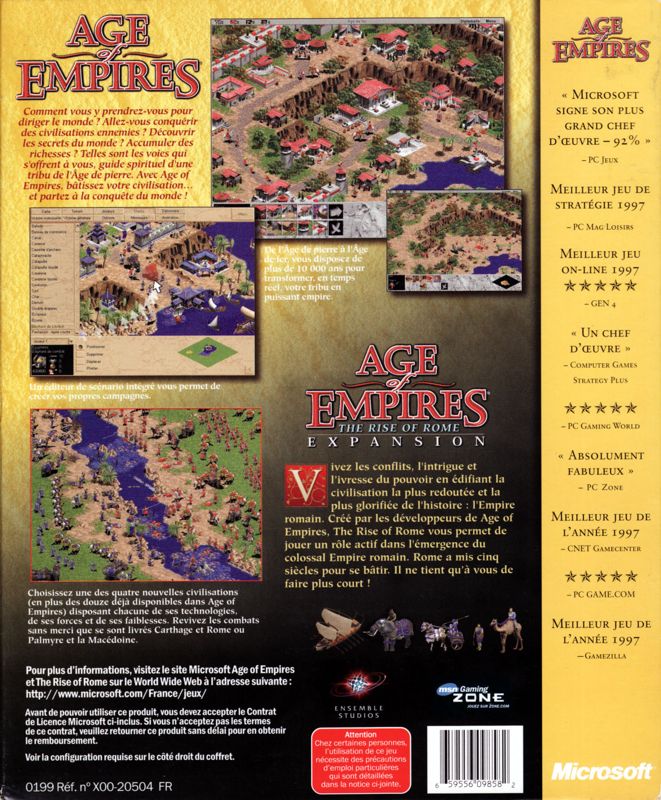 Back Cover for Age of Empires: Gold Edition (Windows)