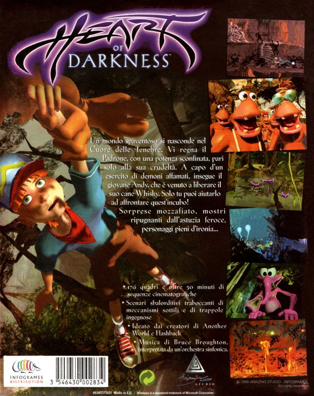 Back Cover for Heart of Darkness (Windows)