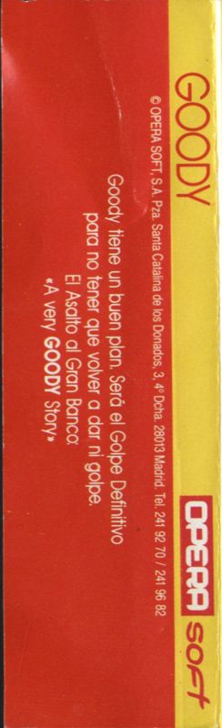 Back Cover for Goody (ZX Spectrum)