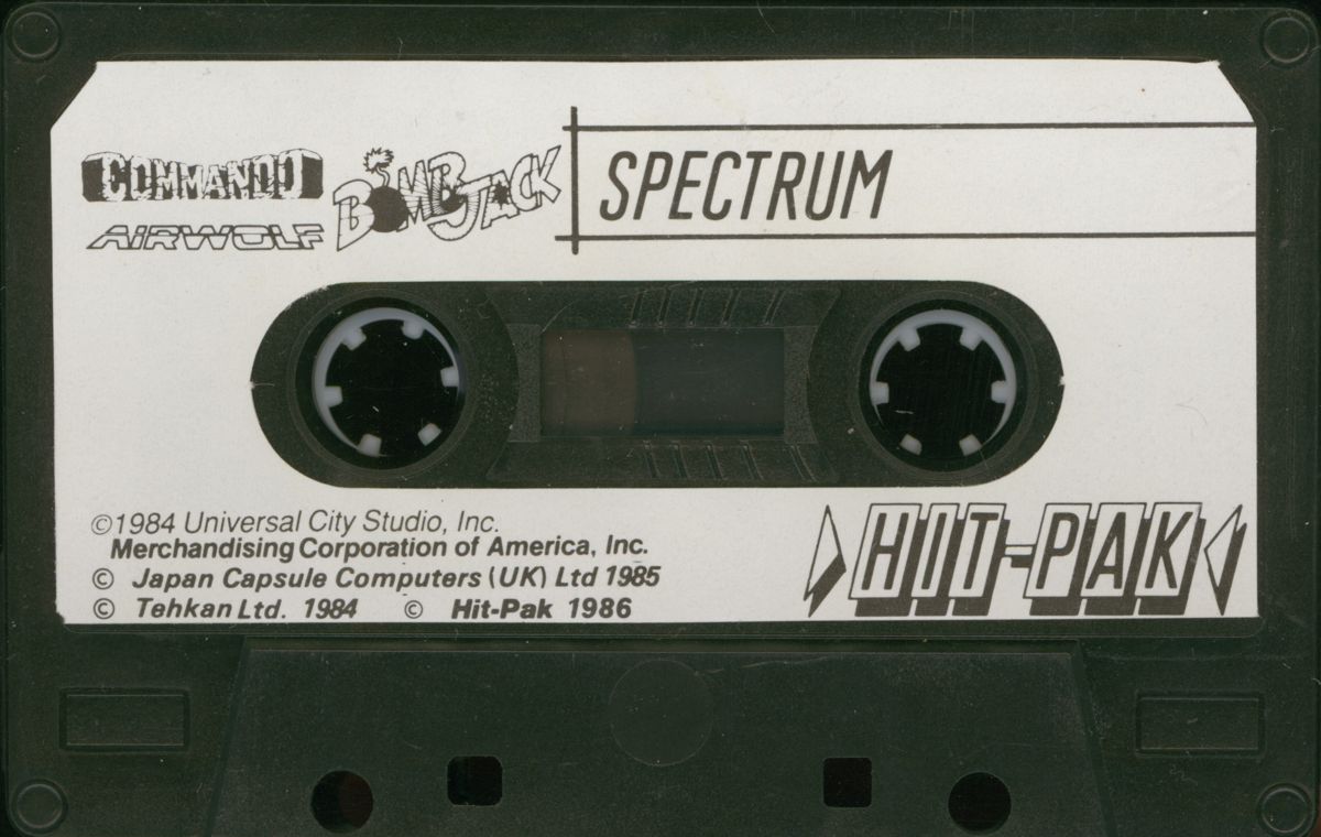 Media for 4 in 1: Airwolf / Bomb Jack / Commando / Frank Bruno's Boxing (ZX Spectrum): Tape 2