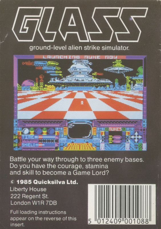 Back Cover for Glass (ZX Spectrum)