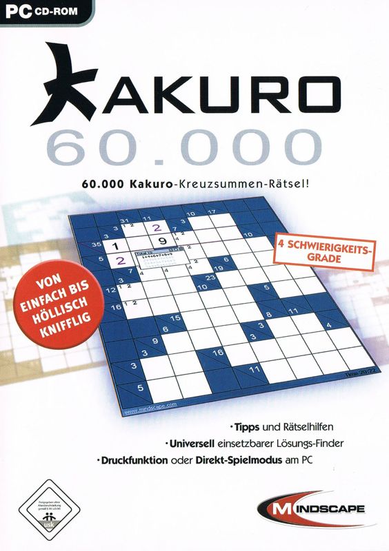 Front Cover for Kakuro 60.000 (Windows)