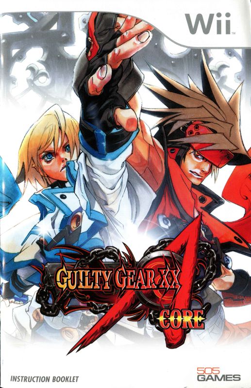 Manual for Guilty Gear XX Λ Core (Wii): Front