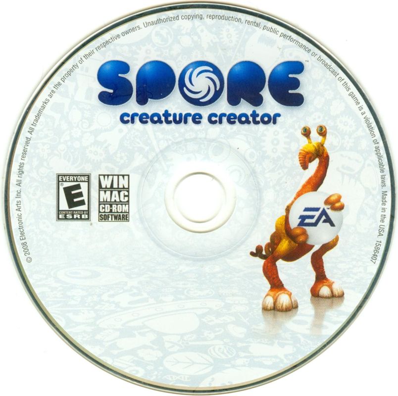 Media for Spore Creature Creator (Macintosh and Windows)