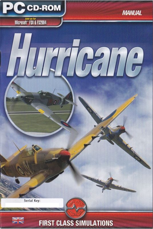 Manual for Hurricane (Windows) (Flipside cover & manual): English