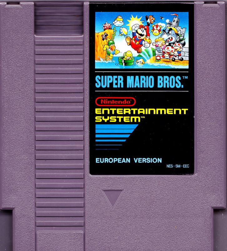 Media for Super Mario Bros. (NES) (Instructions & back of cartridge completely in German)